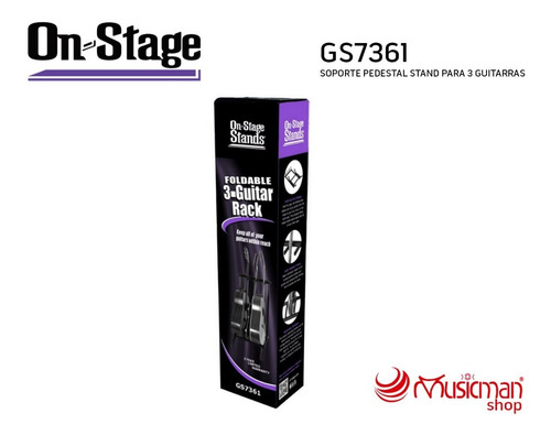 Soporte Pedestal Stand De 3 Servicios 3 Guitarras