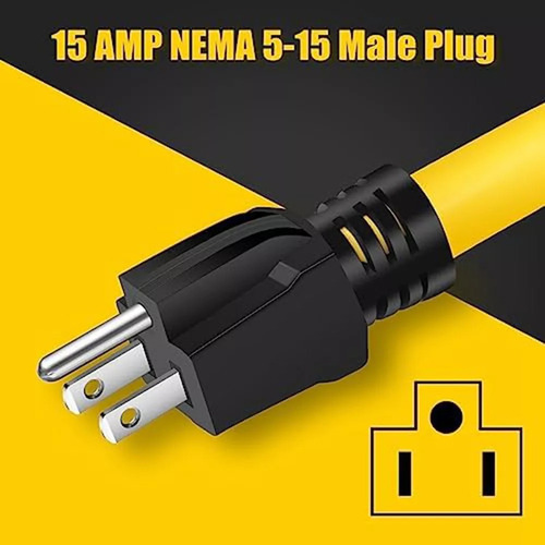Cable Adaptador Rv De 30 Amperios A 110 V, Nema 5-15p Macho