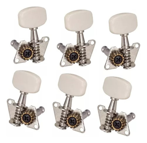 . 6 Clavijas De Afinación Guitarra, 3 Izquierdas, 3