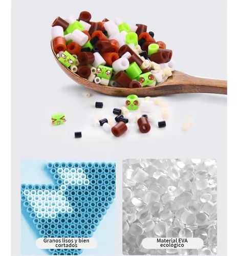 Mini perler hama beads para niños, juguete de manualidades, mezcla