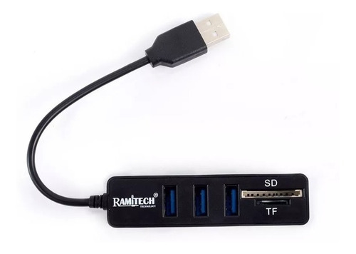 Lector Hub Usb 2.0 X3 Puertos Tarjeta Sd - Micro Sd Tf 