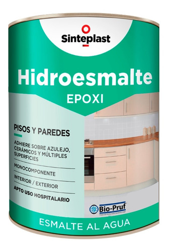 Pintura Hidro Esmalte Epoxi Piso Pared Azulejo 1l Sinteplast