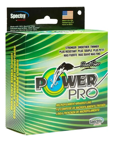 Multifilamento Power Pro 15 Lb 150 Yds. - Made In Usa Color Amarillo