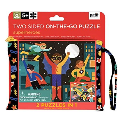 Puzzle De Dos Caras De 49 Piezas Niños, Superhéroes Â...