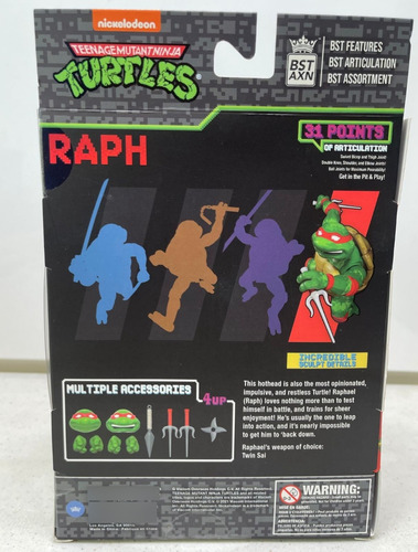 Bst Axn Tmnt Tortugas Ninja Raph Arcade Game 2021 E-r (Usado)