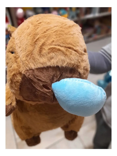 Peluche Capibara Infantil Suave Importado Marrón Tierno Moco Retractil