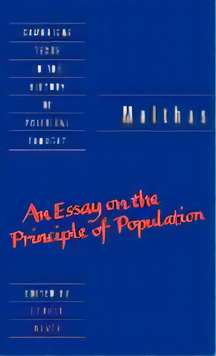 Malthus: 'an Essay On The Principle Of Population', De T. R. Malthus. Editorial Cambridge University Press, Tapa Dura En Inglés