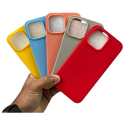 Pack De 5 Forros Fundas Unicolor Para iPhone 14 Pro Max