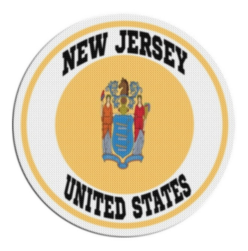 Parche Circular Escudo Usa Nueva Jersey