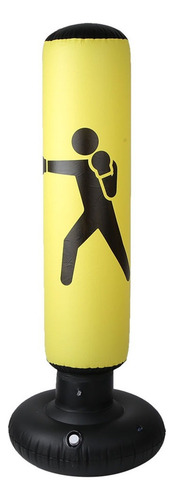Saco Boxeo Inflable Saco Arena Golpe Aptitud Pvc (amarillo)