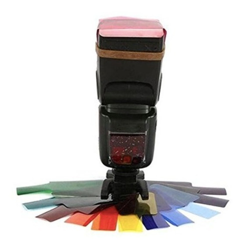 Pack 20 Filtros De Colores Para Flash Cámara Dslr Reflex