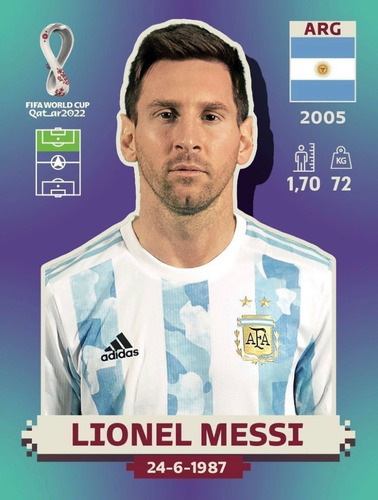 Lamina Mundial Qatar 2022 - Arg20 - Lionel Messi