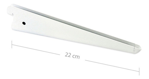 Caja 10 Unid. Soporte Graduable Doble 22cm Blanco Ducasse