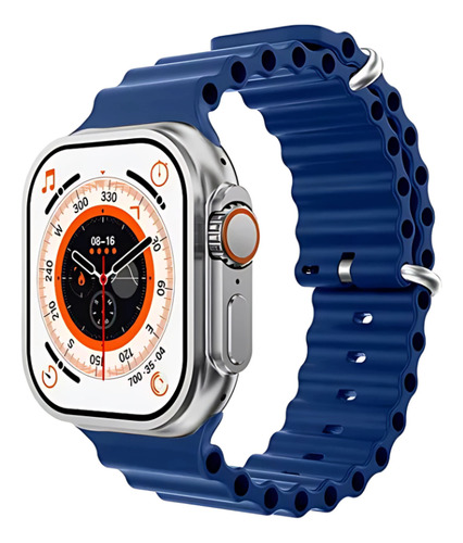 Reloj Inteligente Smartwatch I9 Ultra Max Color Azul Marino Negro Mesh Azul Negro