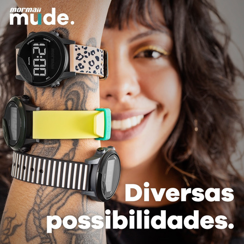 Relógio Mormaii Mude Masculino Feminino Digital + Pulseira