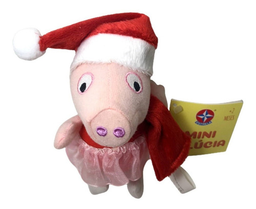Imagem 2 de 5 de Edição Natal - Mini Boneca Pelúcia Porca Peppa Pig Original