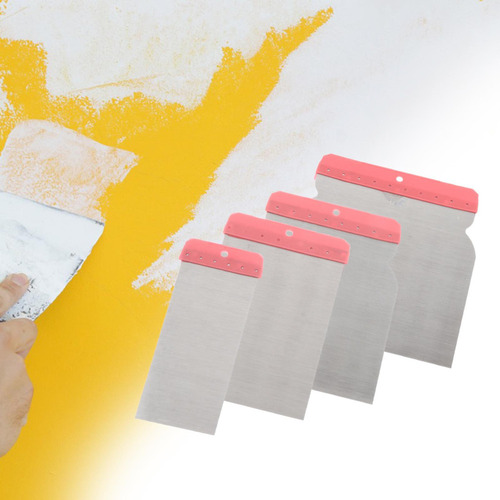 4x Espátula Pá De Gesso Reparação De Carros Espalhando