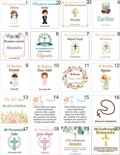 12 Rosarios Virgen Guadalupe Cristal Tarjeta Recuerdo Bolsa