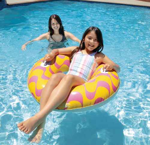 Salvavidas/flotador Inflable Con Agarraderas Marca Intex