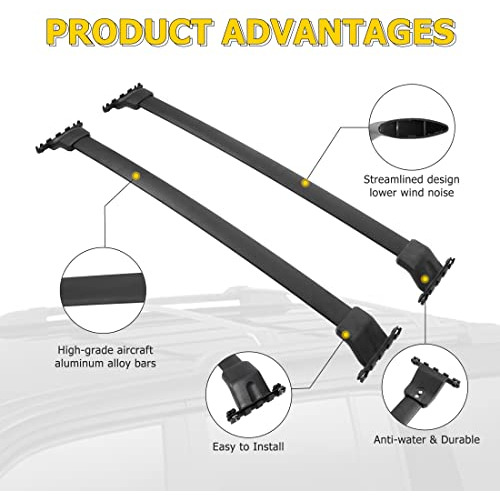 Barras Transversales De Techo Auxmart Aptas Para Honda Pilot