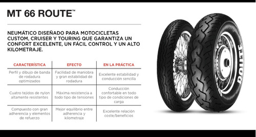 Cubierta Moto 170/80-15 Pirelli Route 66 Custom