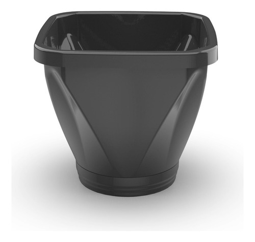 Vaso De Planta Quadrado Moderno Várias Cores 13cm Cor Preto