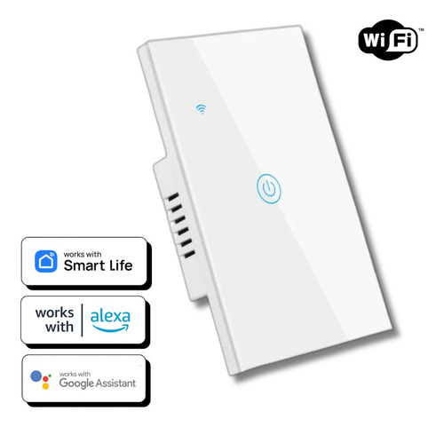 Interruptor Wifi Inteligente De Pared 1 Apagador Blanco