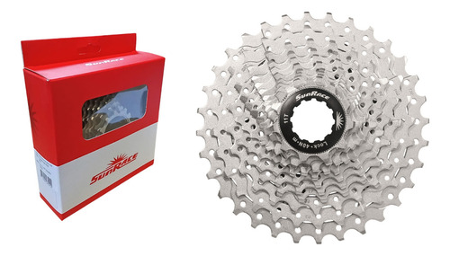 Cassette Sunrace Rs3 P/ Bici 11 Vel. 11-25 Dts. Plata Cantidad Máxima De Dientes 25 Color Plateado