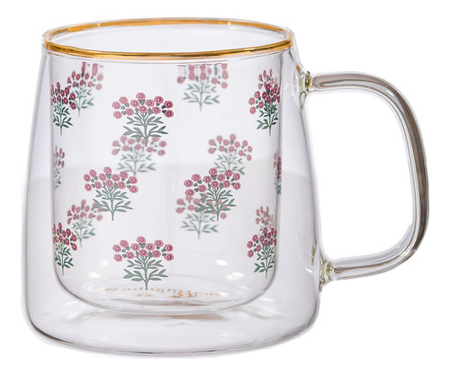 Taza Doble Vidrio Purple Bouquet 400 Ml