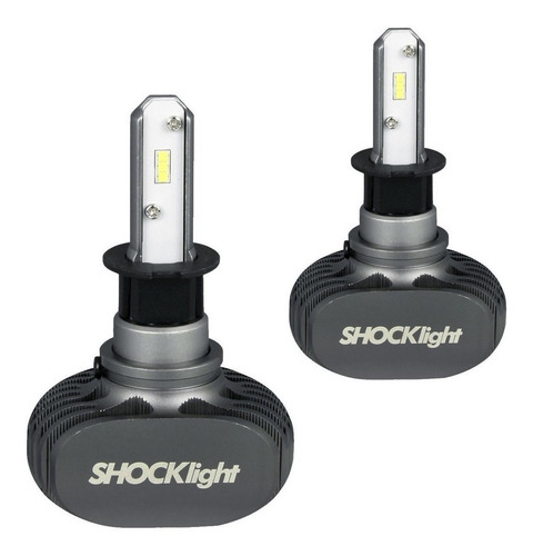 Imagem 3 de 5 de Kit Lâmpadas Ultra Led H3 Titanium 6k Shocklight 50w 10000l