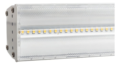 Luminária Industrial Linear 120cm Led 80w Osram 10800 Lm Estrutura Branco/Neutro