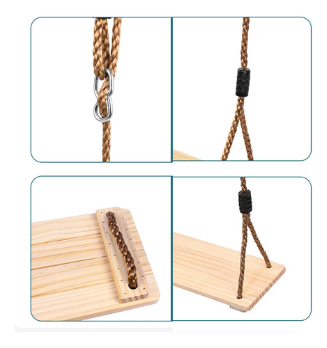 Columpio De Madera Para Árbol, Asiento Colgante, Diseño De