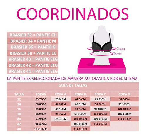 Conjunto De Bra Con Detalles Y Tanga Con Encaje C23538-63538