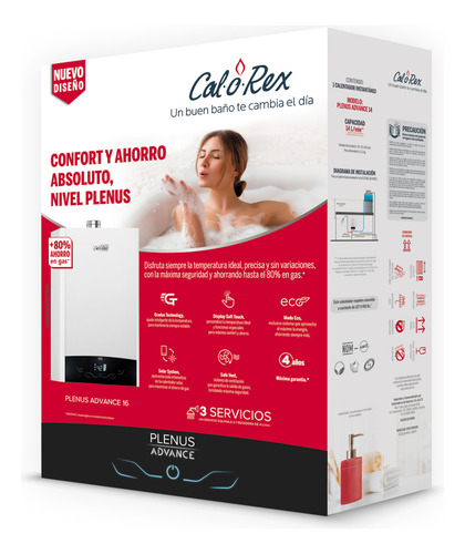 Calorex Calentador De Agua Instantaneo 2 Serv Plenus Adv 14