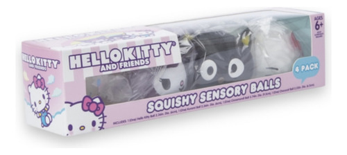 Hello Kitty 4 Squishy Antiestres Caja Con 4 Personajes Color Blanco