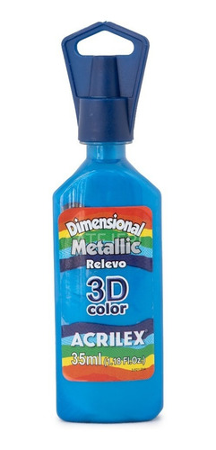 Imagen 2 de 3 de Pintura Acrilex Metallic Para Tela X 35 Ml X Unidad