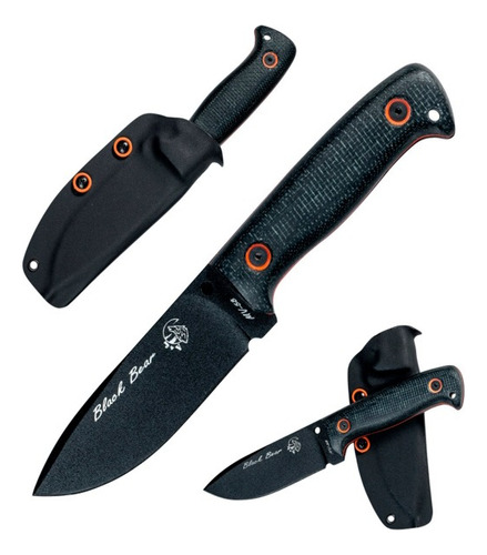 Cuchillo Táctico J&v Blackbear Yute Negro Kydex Echo A Mano