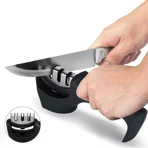 Afilador Para Cuchillos Tijeras Machete Con Mango Ergonómico