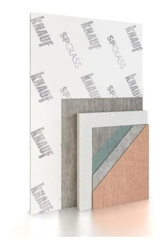 Placa Fibroyeso De 12,5mm Sp Glass Knauf - Simil Aquapanel Gris
