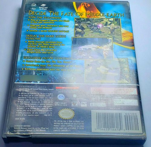 The Lord Of The Rings The Two Towers Gamecube Usado (Usado)