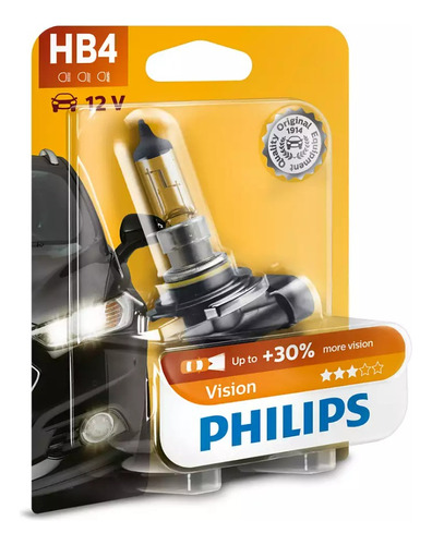 Ampolleta Hb4 12v 51w 9006 30% Más Brillo Vision Philips