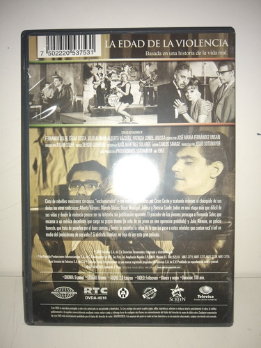 La Edad De La Violencia Dvd Julissa Cesar Costa (Usado)