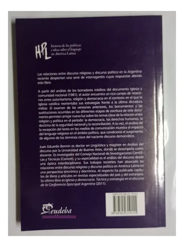 Génesis Política Del Discurso Religioso Juan Eduardo Bonnin