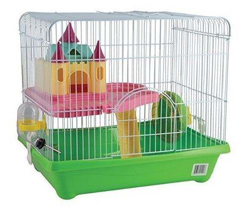 Castillo Para Pequeñas Mascotas, Verde Y Negro