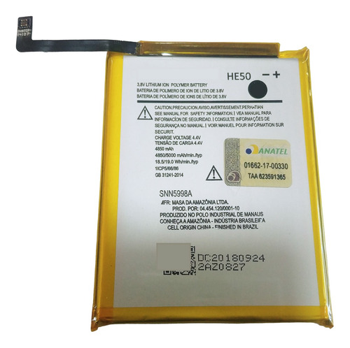 Batria He50 Compativel Motorolae4 Plus E5 Plus Xt1770 Xt1771
