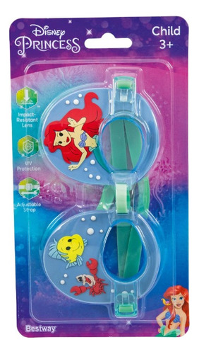 Lentes De Natación La Sirenita Disney 3+ Niñas Bestway 9103c