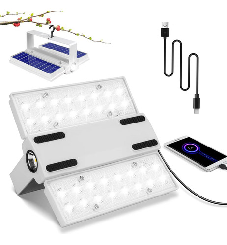 2 En 1 Luces De Camping Solares, Linterna Solar Flashlight D