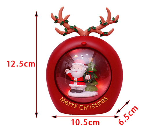 Decoración De Mesa Iluminada De Papá Noel Navideño,