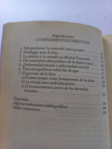 Libro Ética Como Amor Propio - Fernando Savater (Usado)