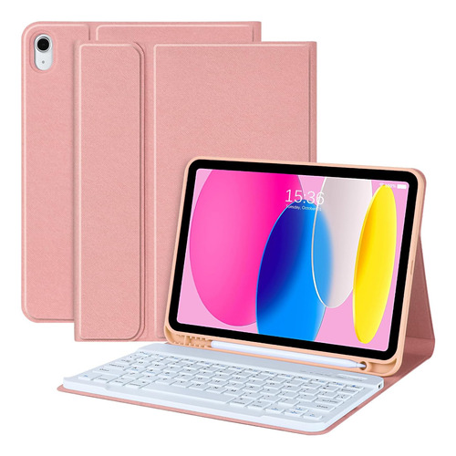 Funda Con Teclado Fuwang / Para iPad 10.9 / Champagne